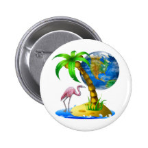 Flamingo Earth Buttons