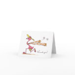 Flamingo Lady "thank you" notecard