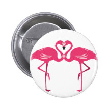 Flamingo Love Pinback Button
