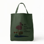 Flamingo on Vacation Tote bags