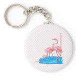 Flamingo Pair keychains