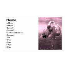 Flamingo photo tinted pink, pink flamingo! business card template