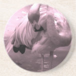 Flamingo photo tinted pink, pink flamingo! beverage coaster