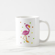 Flamingo Polka Dots Coffee Mugs