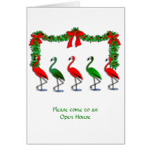 Flamingo Rockettes Dancing Show Card