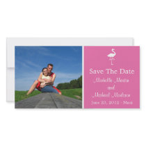 Flamingo Save The Date Photocard (Dark Pink)