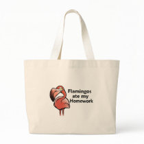 Flamingos ate my Homework Tote Bags