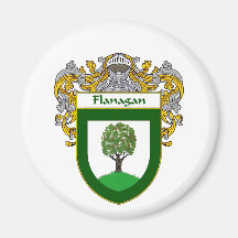 Flanagan Coat of Arms (Mantled) Magnet