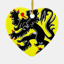 Flanders, Belgium flag Christmas Ornaments