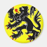 Flanders, Belgium flag Magnets