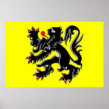 Flanders, Belgium flag Print