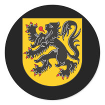Flanders Coat Of Arms Round Stickers