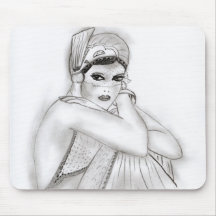 Flapper Girl Mouse Pads