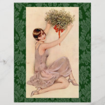 Flapper with Mistletoe Personalized Flyer