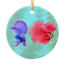 Flaring Betta Splendens Fighting Fish Ornament