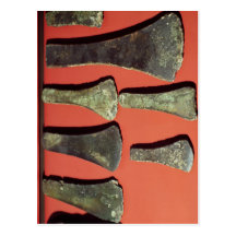 Flat Axes, prehistoric Post Card