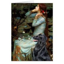 Flat Coated Retriever 1 - Ophelia Greeting Card