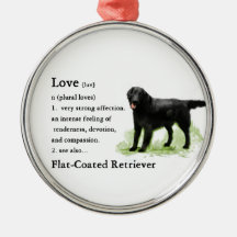 Flat-Coated Retriever Art Gifts Ornaments