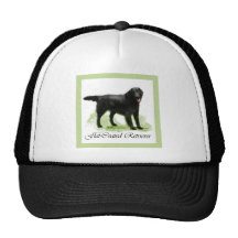 Flat-Coated Retriever Art Print Trucker Hats