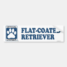 Flat-Coated Retriever Blue Bumper Stickers