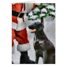 Flat-Coated Retriever Christmas Gifts Card