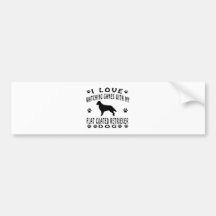Flat-Coated Retriever designs Bumper Sticker