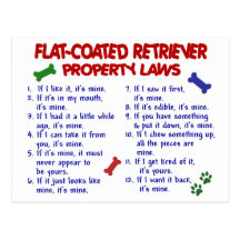 FLAT COATED RETRIEVER Property Laws 2 Post Card