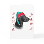 Flat Coated Retriever Santa Paws cards