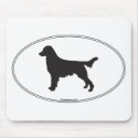Flat-Coated Retriever Silhouette mousepads