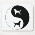 Flat-Coated Retriever Yin Yang mousepads
