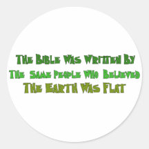 Flat Earth Historians Round Stickers