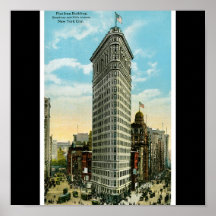 Flat Iron Building. Broadway and Fifth Ave. NYC Print