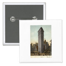 Flat Iron Building, New York City 1918 Vintage Pinback Button