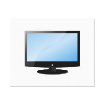 Flat Panel Television Stretched Canvas Print