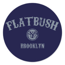 Flatbush Round Sticker