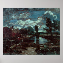 Flatford Mill from a Lock on the Stour, c.1811 Posters