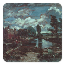 Flatford Mill from a Lock on the Stour, c.1811 Square Stickers