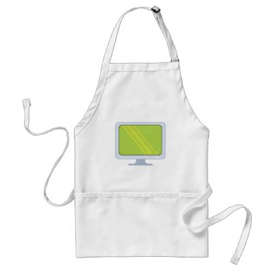 Flat Screen Monitor Reviews on Flatscreen Pc Monitor Vector Design Aprons   Zazzle Co Uk