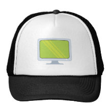 flatscreen pc monitor vector design mesh hats