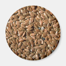 Flax seeds refrigerator magnets