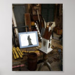 flea market find (steeple in mirror) posters