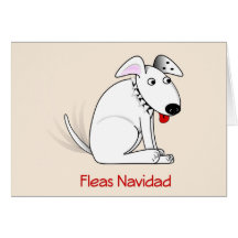 Fleas Navidad Humourous Dog Christmas Card