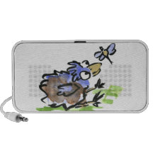 Fledgling Bird contemplates a Snack iPhone Speakers