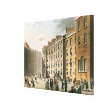 Fleet Prison from Ackermann's Stretched Canvas Print