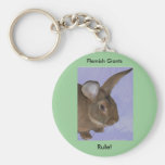Flemish Giant Rabbit Keychain