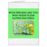 flesh eating bcateria cards