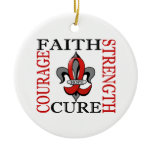 Fleur De Lis 3 AIDS Ornament