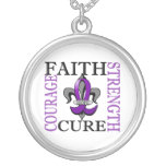 Fleur De Lis 3 Crohn's Disease necklaces