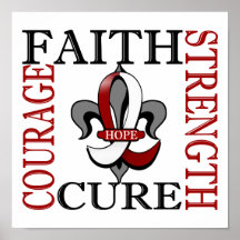 Fleur De Lis 3 Head Neck Cancer Print