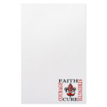 Fleur De Lis 3 Heart Disease Stationery Design